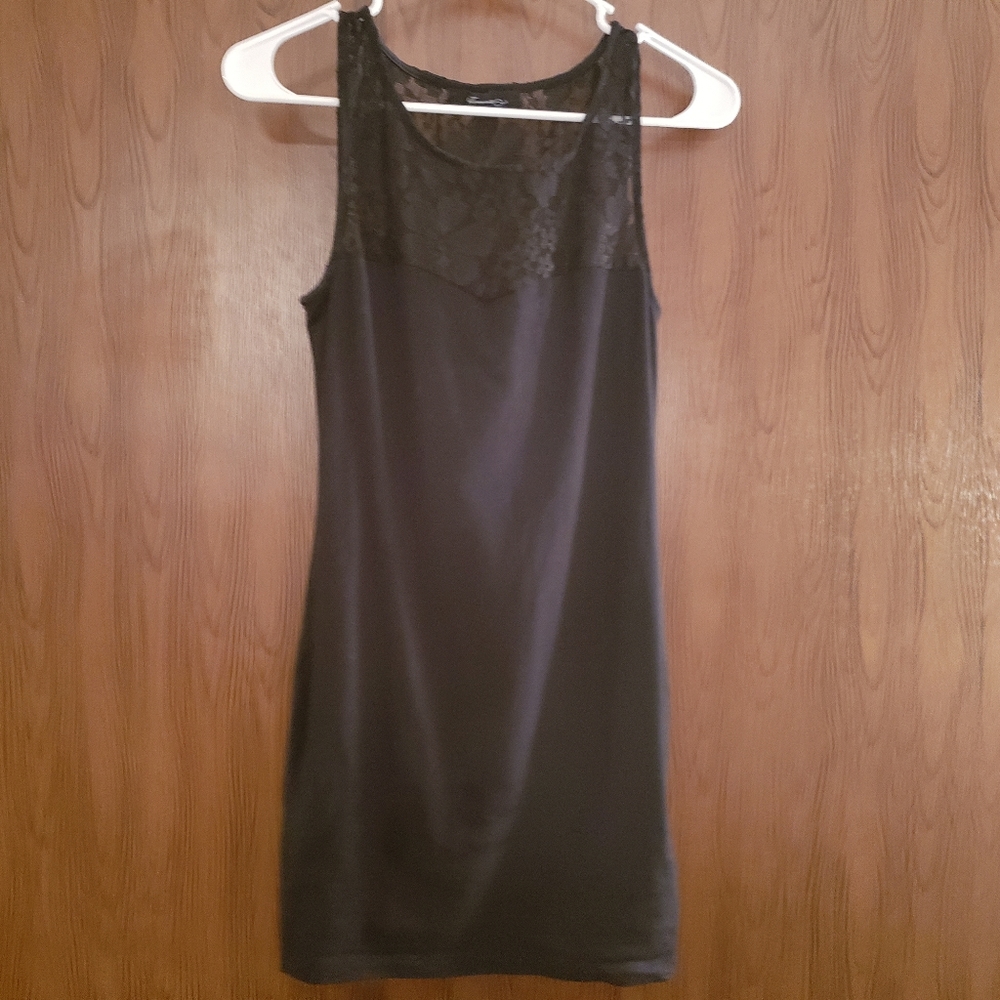 Small Forever 21 Black Lace Neck Dress